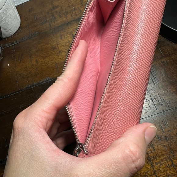 Prada Saffiano Pink Long Leather Wallet - Picture 10 of 16